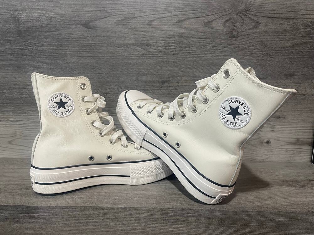 Converse Chuck Taylor All Star Lift X-High 569720C Women 5 Egret Leather